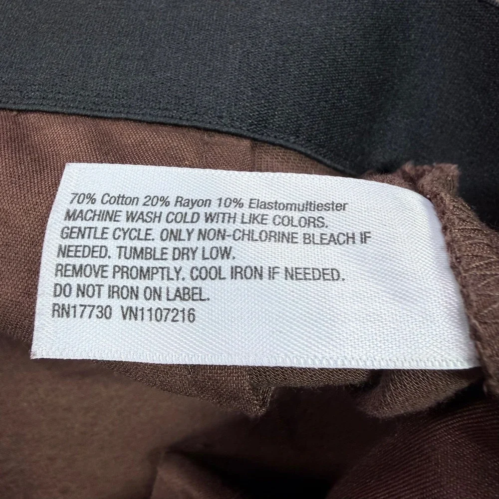 Goodfellow & Co Mens 32x30 Brown Cotton Blend Slim Fit Chino Stretch Casual Pant